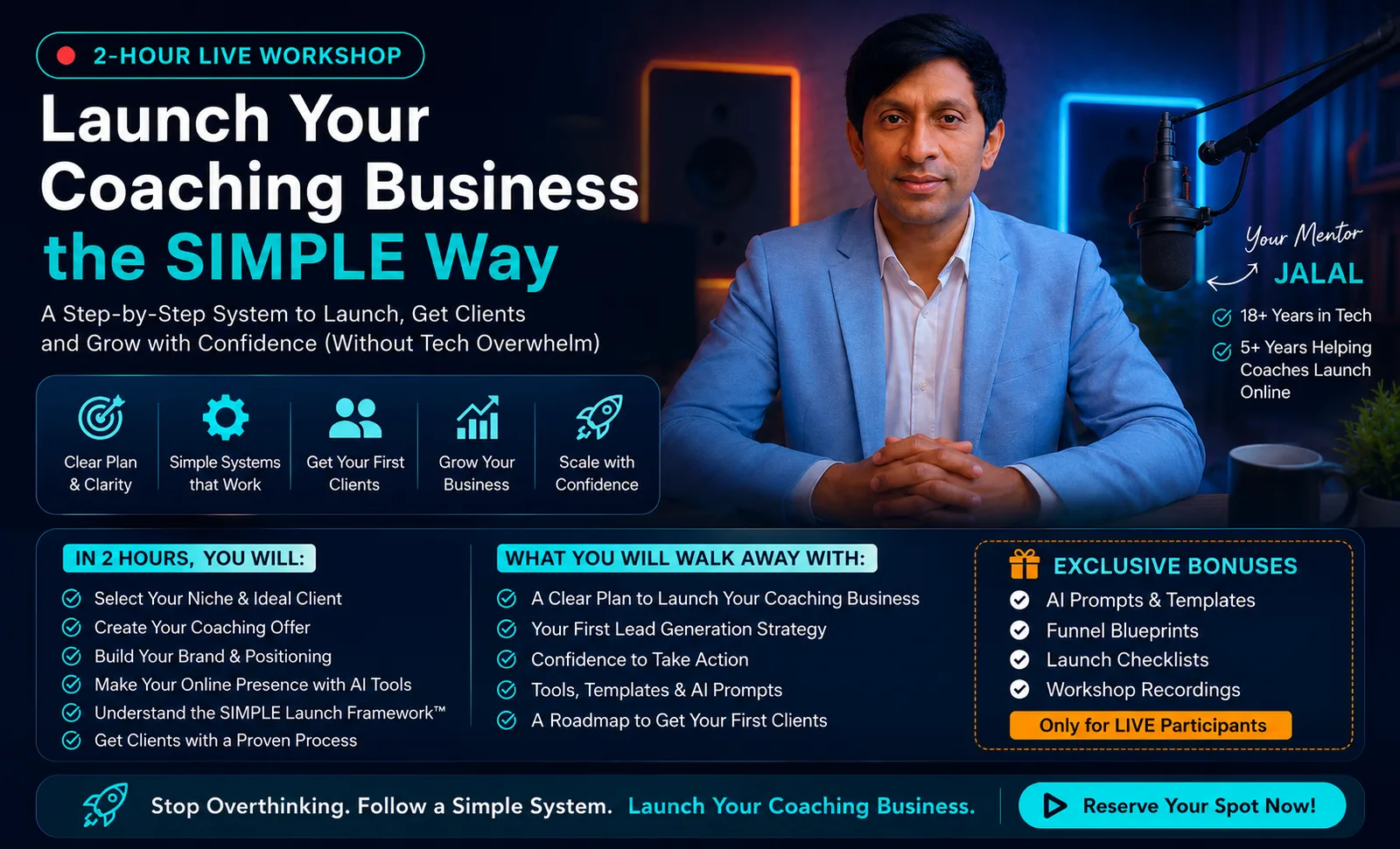 Launch Your Coaching Business the SIMPLE Way — 2-Hour Live Workshop overview